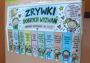 Plakat ze zrywkami dla uczniów