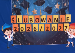 Dekoracja w sali gimnastycznej z okazji ślubowania pierwszaków