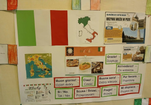 Gazetka tematyczna związana z zajęciami o Italii